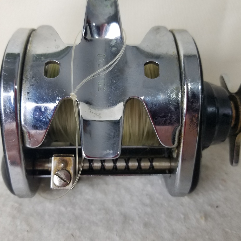 Sears Levelwind 6 4374 Fishing Reel Black Silver Good Vintage Level Wind - Picture 8 of 10